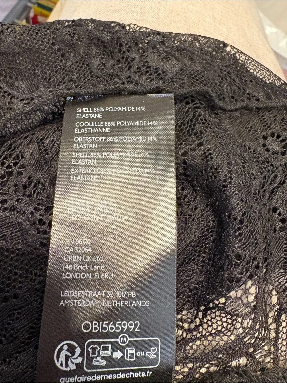 Anthropologie Black Sheer Lace Goth Fairy Grunge Mock Neck Top Large - Picture 6 of 7